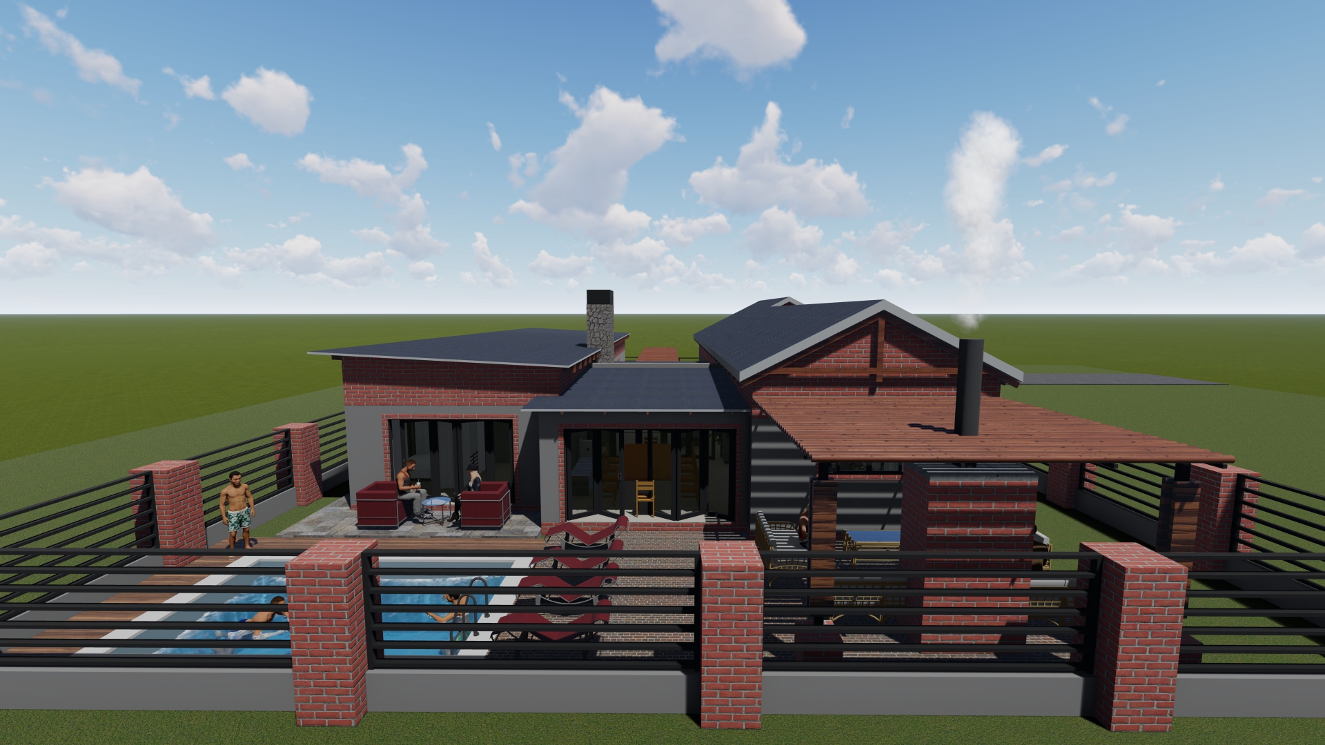 4 Bedroom Modern Family House Plan PDF - Image 9