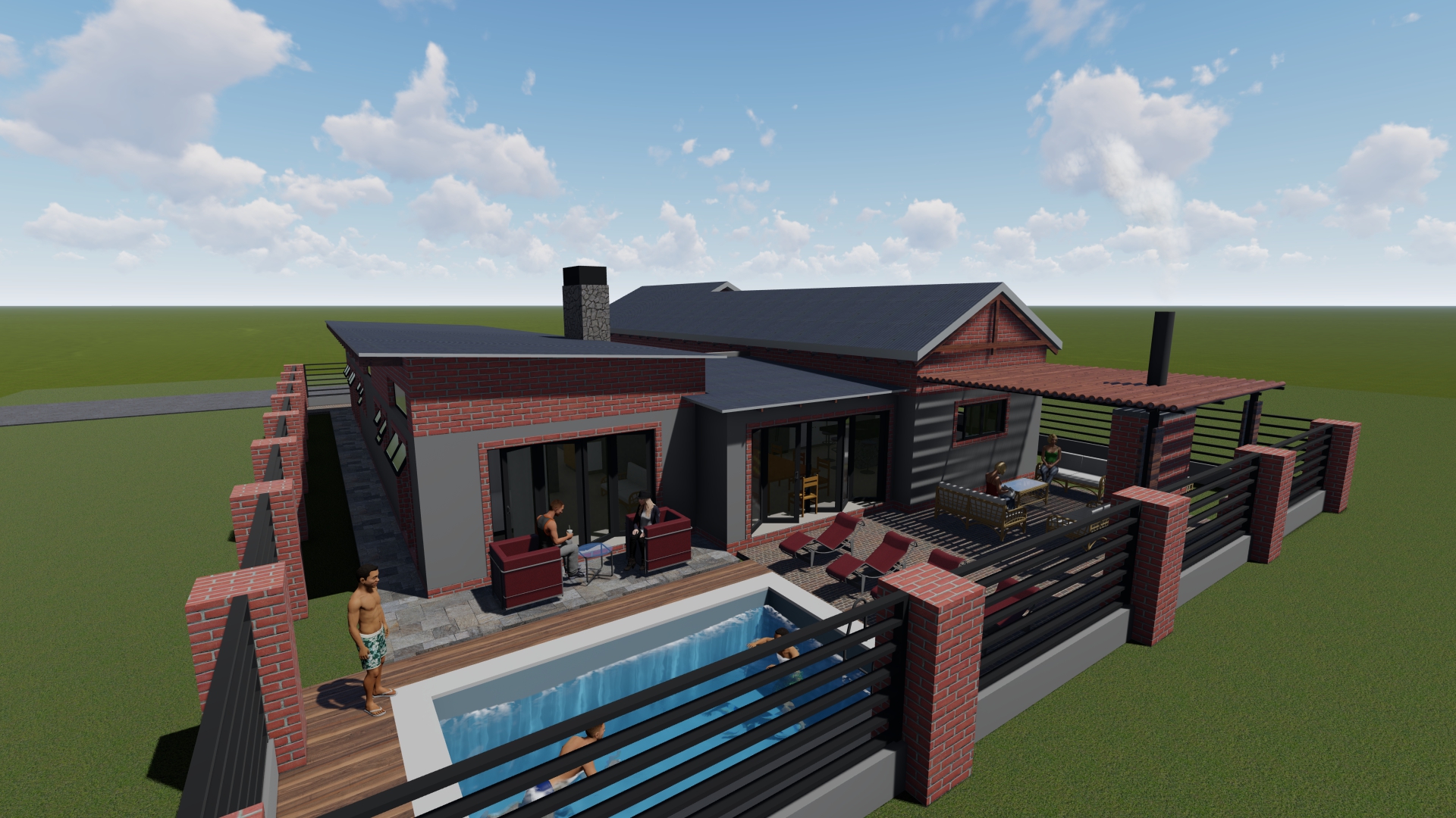 4 Bedroom Modern Family House Plan PDF - Image 8