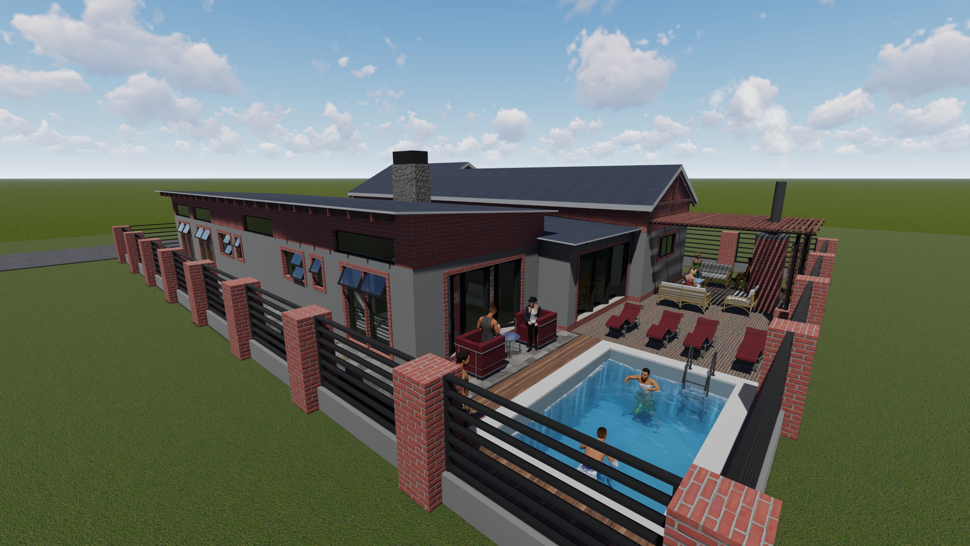 4 Bedroom Modern Family House Plan PDF - Image 7