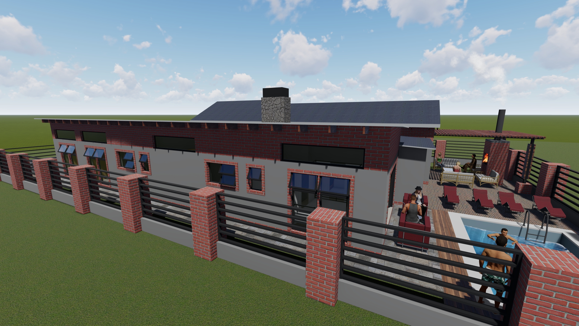 4 Bedroom Modern Family House Plan PDF - Image 6