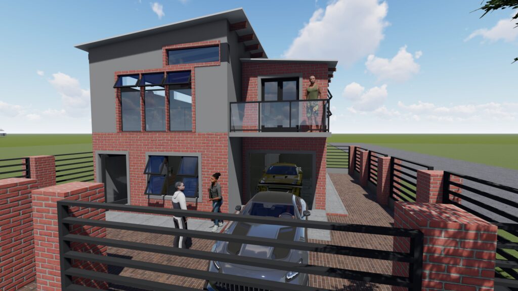 1 Bedroom Residence Double Storey House Plan PDF